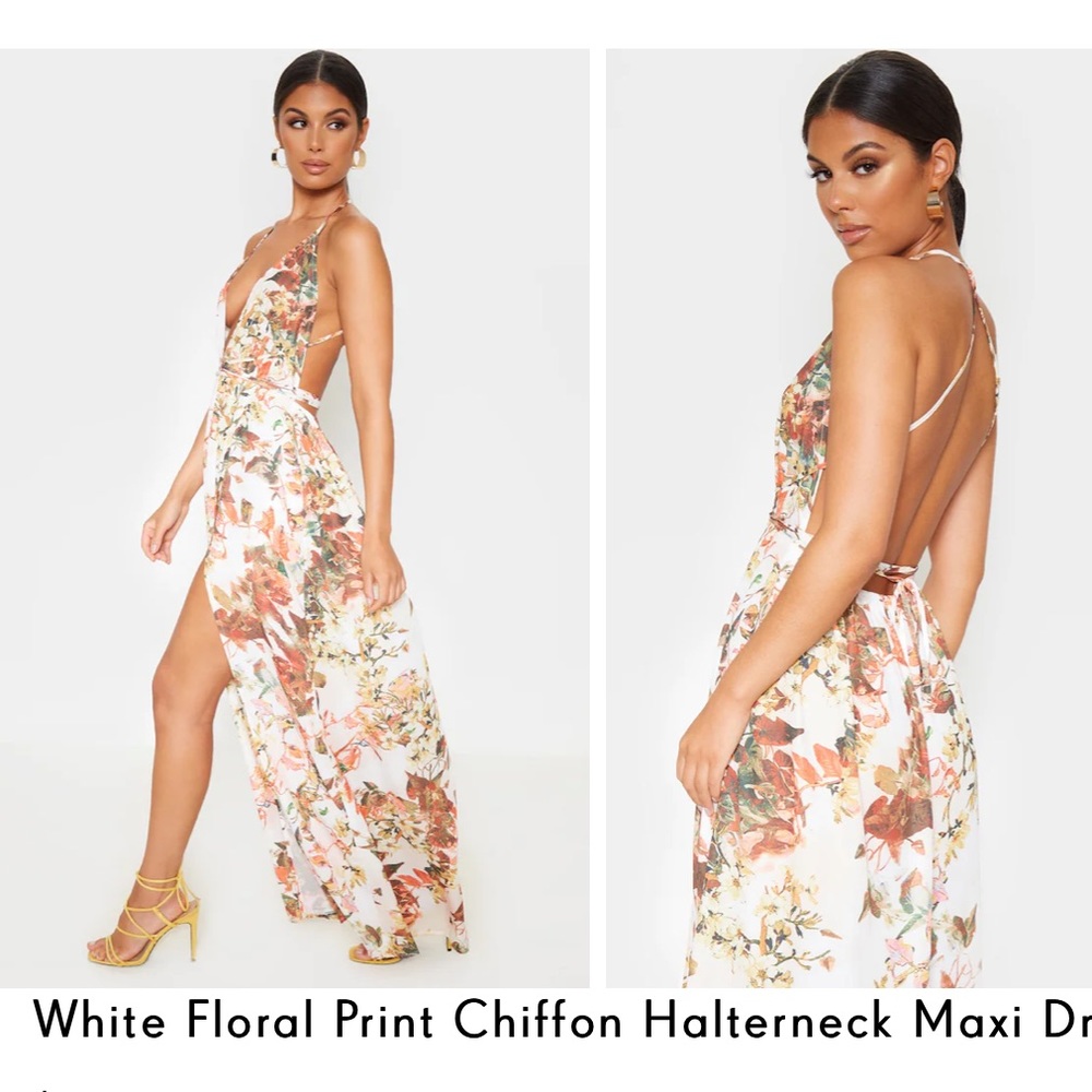 Floral sexy maxi dress